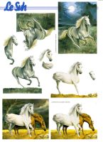 3D Bogen Pferd im Vollmond